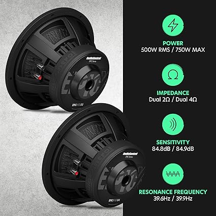 BAJO 10" AUDIO CONTROL 500RMS 2OHM DVC - Imagen 5