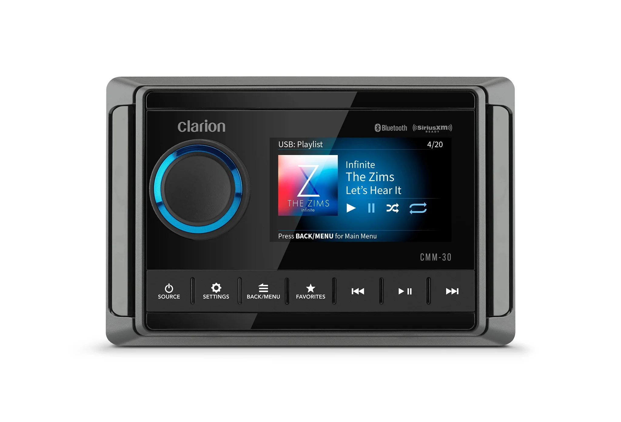 REPRODUCTOR CLARION MARINO 3" USB BLUETOOTH - Imagen 3