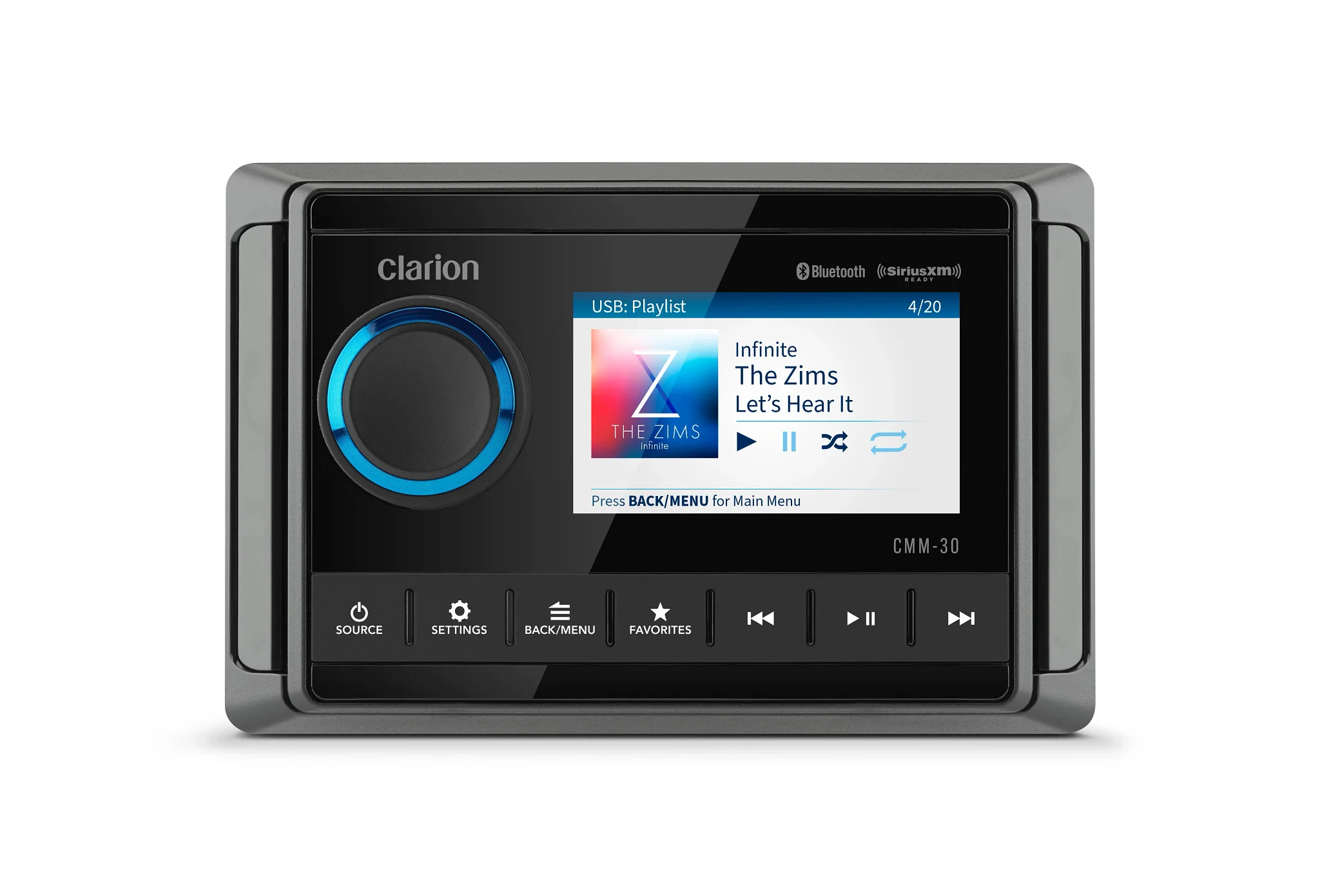 REPRODUCTOR CLARION MARINO 3" USB BLUETOOTH