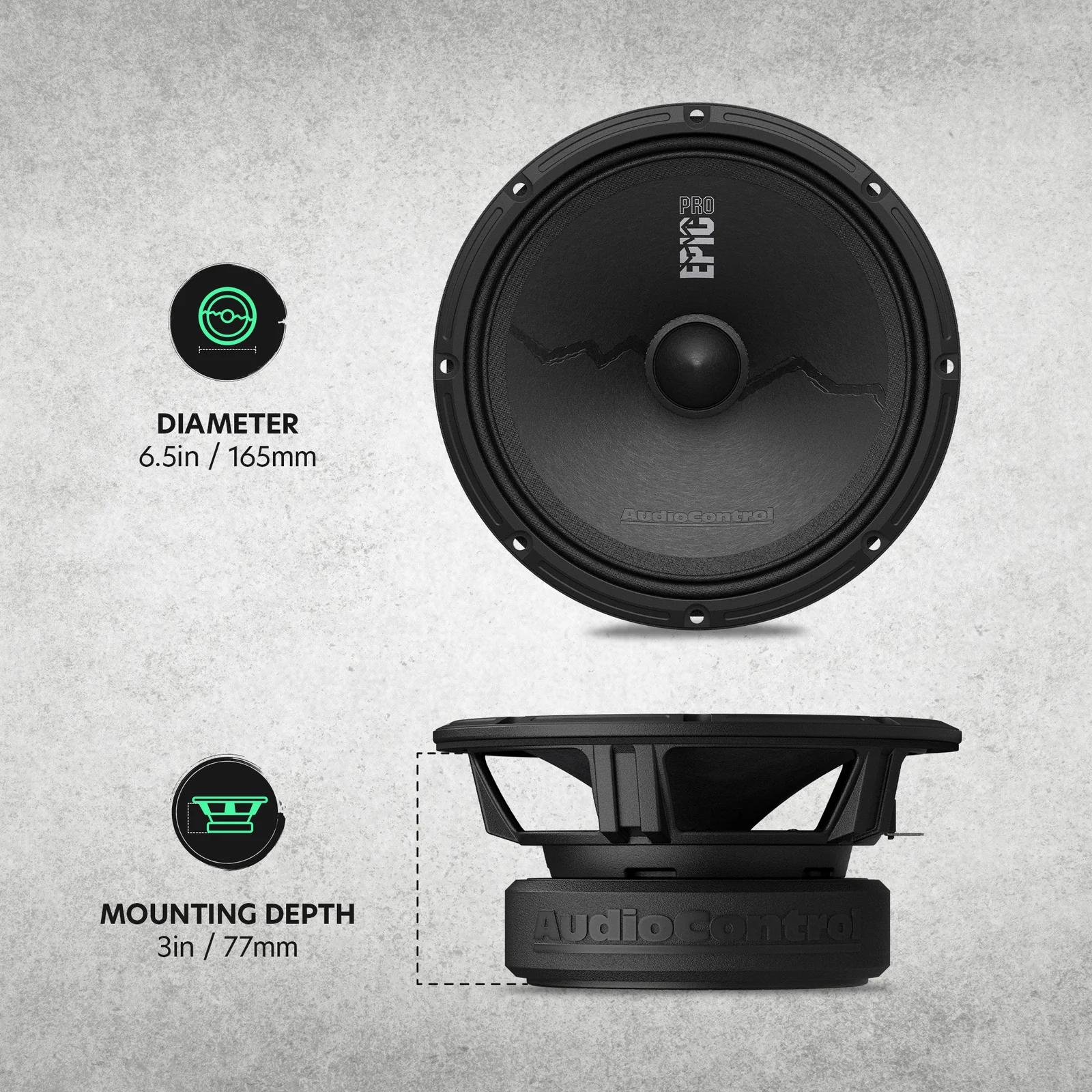 MEDIO 6.5" AUDIO CONTROL 200RMS 4OHM - Imagen 5