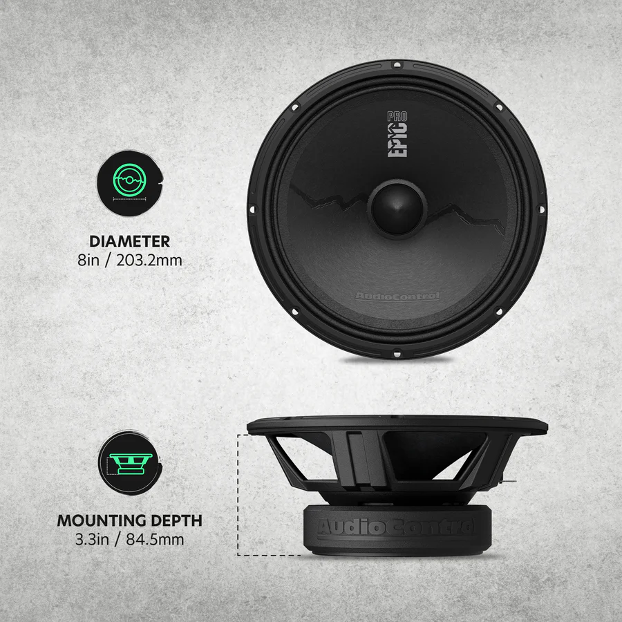 MEDIO 8" AUDIO CONTROL 250RMS PUNTA BALA - Imagen 5