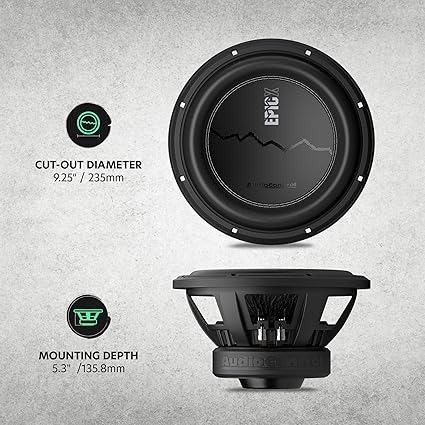 BAJO 10" AUDIO CONTROL 500RMS 2OHM DVC - Imagen 6